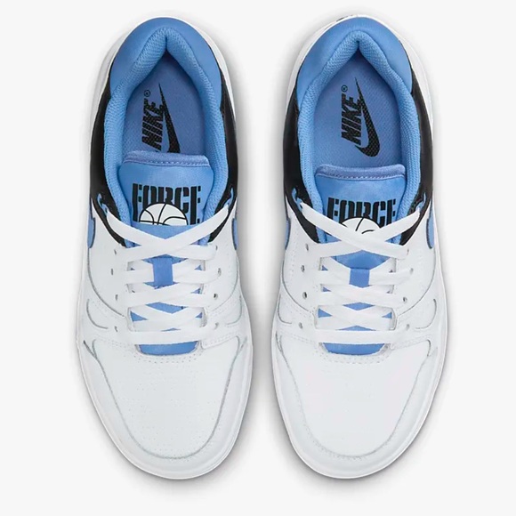 BNIB Nike Full Force Low Premium Leather Sneakers W 8.5/7Y White Polar Black - Picture 4 of 14